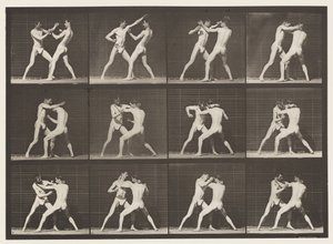 Plaat 340. Boksen; open hand door Eadweard Muybridge