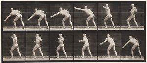 Plaat 343. Een slag slaan (linkerhand) door Eadweard Muybridge
