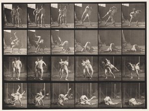 Plaat 348. Worstelen, Grieks-Romeins, 1885 door Eadweard Muybridge