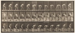 Boer, gebruikt een spade door Eadweard Muybridge