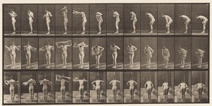Plaat 414. Lichaam afvegen met handdoek door Eadweard Muybridge