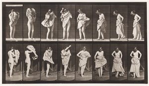 Plaat 425. Toilet, jurk aantrekken en ronddraaien door Eadweard Muybridge
