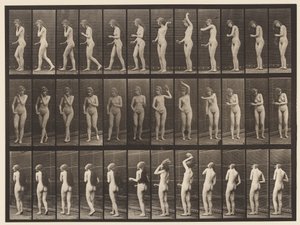 Plaat 426. Toilet; Haar borstelen en weglopen, 1872-1885 door Eadweard Muybridge