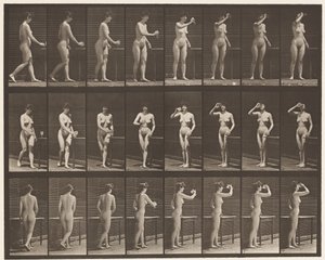 Plaat 443. Drinken uit een kelk terwijl je staat door Eadweard Muybridge