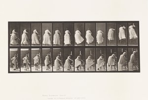 Plaat 457. Op een Stoel Stappen en Omhoog Reiken door Eadweard Muybridge