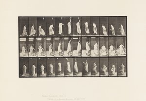 Plaat 459. Op stoel stappen, omhoog reiken en afdalen, 1885 door Eadweard Muybridge