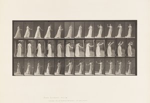 Plaat 462. Libatie op de grond gieten, drinken uit kelk, 1885 door Eadweard Muybridge