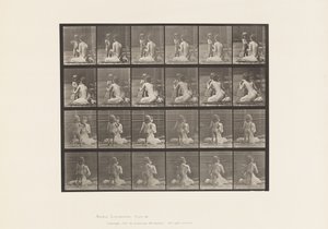 Plaat 466. Twee modellen, kind 70N, boeket brengen naar 12, 1885 door Eadweard Muybridge