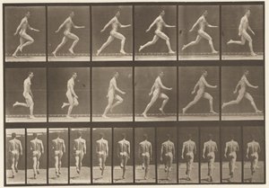 Plaat 64. Rennen op volle snelheid door Eadweard Muybridge