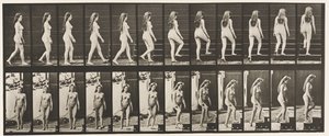 Plaat 99. Draaien en trappen opgaan door Eadweard Muybridge