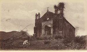 Ruïnes van de kerk van San Miguel, Panama door Eadweard Muybridge