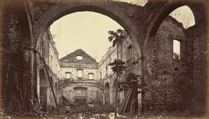 Ruïnes van de kerk van Santo Domingo-Panama,1875, gepubliceerd 1877 (foto) door Eadweard Muybridge