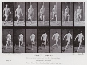 De menselijke figuur in beweging: Atleet, rennend door Eadweard Muybridge