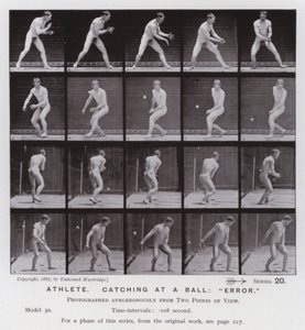 De menselijke figuur in beweging: Atleet, vangend naar een bal, "fout" door Eadweard Muybridge