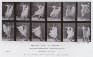 De menselijke figuur in beweging: Dansend meisje, een pirouette door Eadweard Muybridge