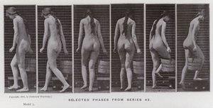 De menselijke figuur in beweging: Geselecteerde fasen uit serie 42 door Eadweard Muybridge