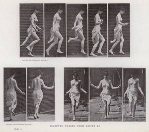 De menselijke figuur in beweging: Geselecteerde fasen uit serie 53 door Eadweard Muybridge
