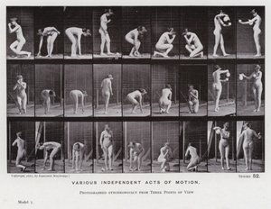 De menselijke figuur in beweging: Verschillende onafhankelijke bewegingshandelingen door Eadweard Muybridge