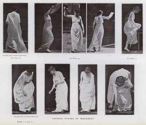 De menselijke figuur in beweging: Verschillende fasen van beweging door Eadweard Muybridge