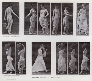 De menselijke figuur in beweging: Verschillende bewegingsfasen door Eadweard Muybridge