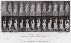 De menselijke figuur in beweging: Vrouw, rennen