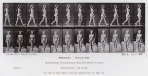De menselijke figuur in beweging: Vrouw, wandelen
