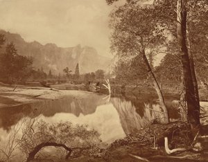 Vallei van de Yosemite vanuit Mosquito Camp, nr. 22,1872 (foto) door Eadweard Muybridge