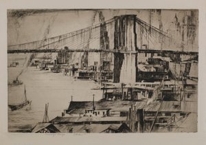 Brooklyn Bridge door Earl Horter