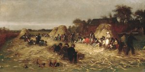 Maïsschillen op Nantucket door Eastman Johnson