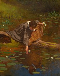 Lelies verzamelen door Eastman Johnson