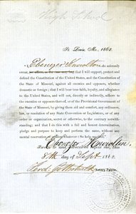 Loyaliteitseed van Ebenezer Knowlton uit Missouri, County of St. Louis