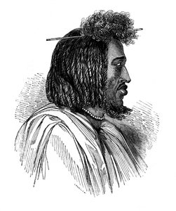 Souakiny hoofdman, 1848 door Ebenezer Landells