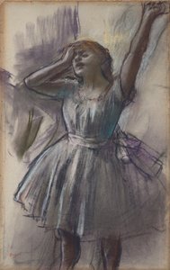 Dansers die zich Uitrekken door Edgar Degas