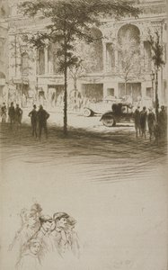 Een stadsplein, illustratie voor 