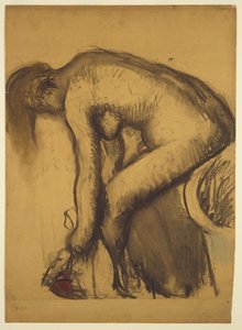 Na het bad (vrouw droogt haar voeten) door Edgar Degas