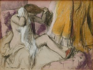 Nach dem Bad door Edgar Degas