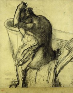 Na het bad, 1899 door Edgar Degas