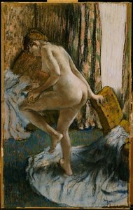 Na het bad, ca. 1883 door Edgar Degas