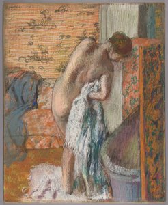 Na het Bad door Edgar Degas