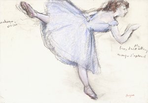 Arabeske danseres in profiel, 1885-90