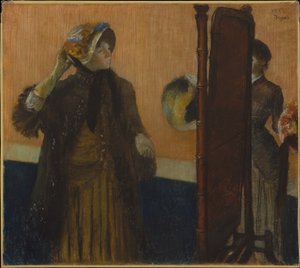 Bij de modiste door Edgar Degas