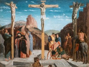 Calvarie (kopie naar Andrea Mantegna). 1861. Olie op doek. door Edgar Degas