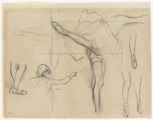 Danser - zes schetsen door Edgar Degas