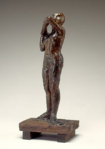Danseres die de schouderband van haar lijfje aanpast, 1880s-1890s door Edgar Degas