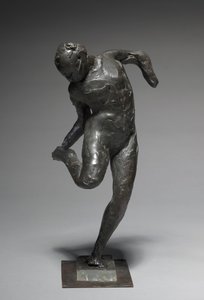 Danseres die naar de zool van haar rechtervoet kijkt, 1896-1897 door Edgar Degas