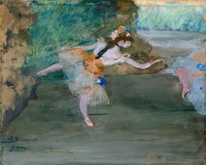 Danseres Op het Podium, ca. 1877 door Edgar Degas