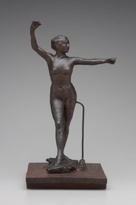 Danseres klaar om te dansen met haar rechtervoet naar voren, 1882-95