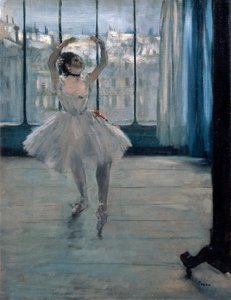 Dancer bij de fotograaf, 1875 door Edgar Degas