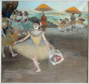 Danseres met het boeket groetend op het podium (schilderij) (1878)
