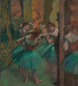 Dansers, Roze en Groen, ca. 1890 door Edgar Degas